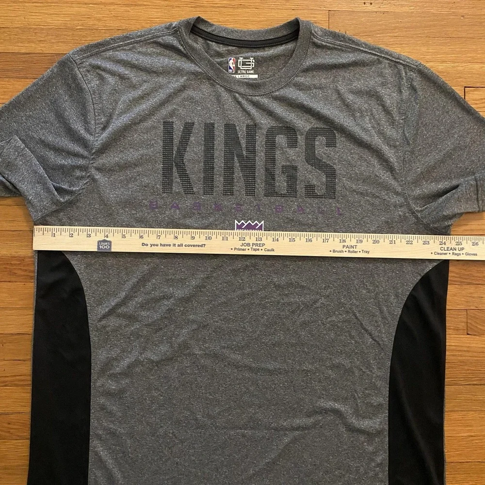 Sacramento Kings Shirt Mens 2XL Gray NBA Basketball Performance Training Tee - Picture 5 of 7